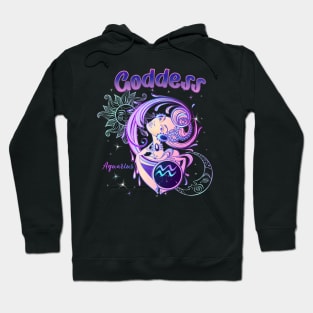 Zodiac Aquarius Goddess Queen Horoscope Hoodie